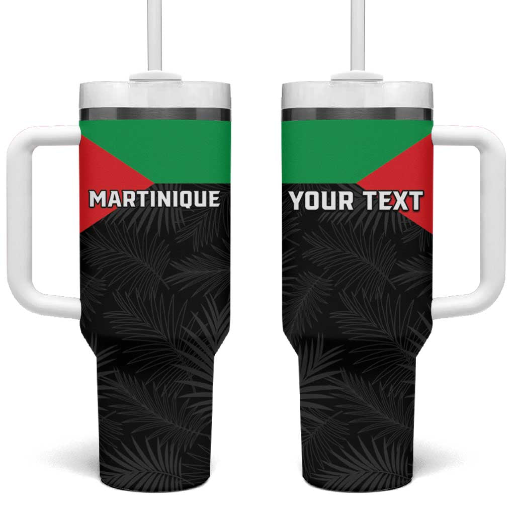Personalized Martinique Tumbler With Handle Simple Style With Palm Leaf Pattern