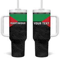 Personalized Martinique Tumbler With Handle Simple Style With Palm Leaf Pattern