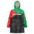 Personalized Martinique Wearable Blanket Hoodie Simple Style With Palm Leaf Pattern