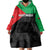 Personalized Martinique Wearable Blanket Hoodie Simple Style With Palm Leaf Pattern