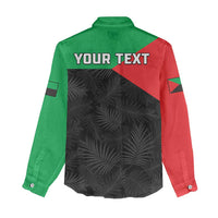 Personalized Martinique Women Casual Shirt Simple Style With Palm Leaf Pattern