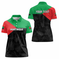 Personalized Martinique Women Polo Shirt Simple Style With Palm Leaf Pattern