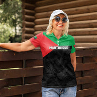 Personalized Martinique Women Polo Shirt Simple Style With Palm Leaf Pattern