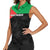Personalized Martinique Women Sleeveless Polo Shirt Simple Style With Palm Leaf Pattern