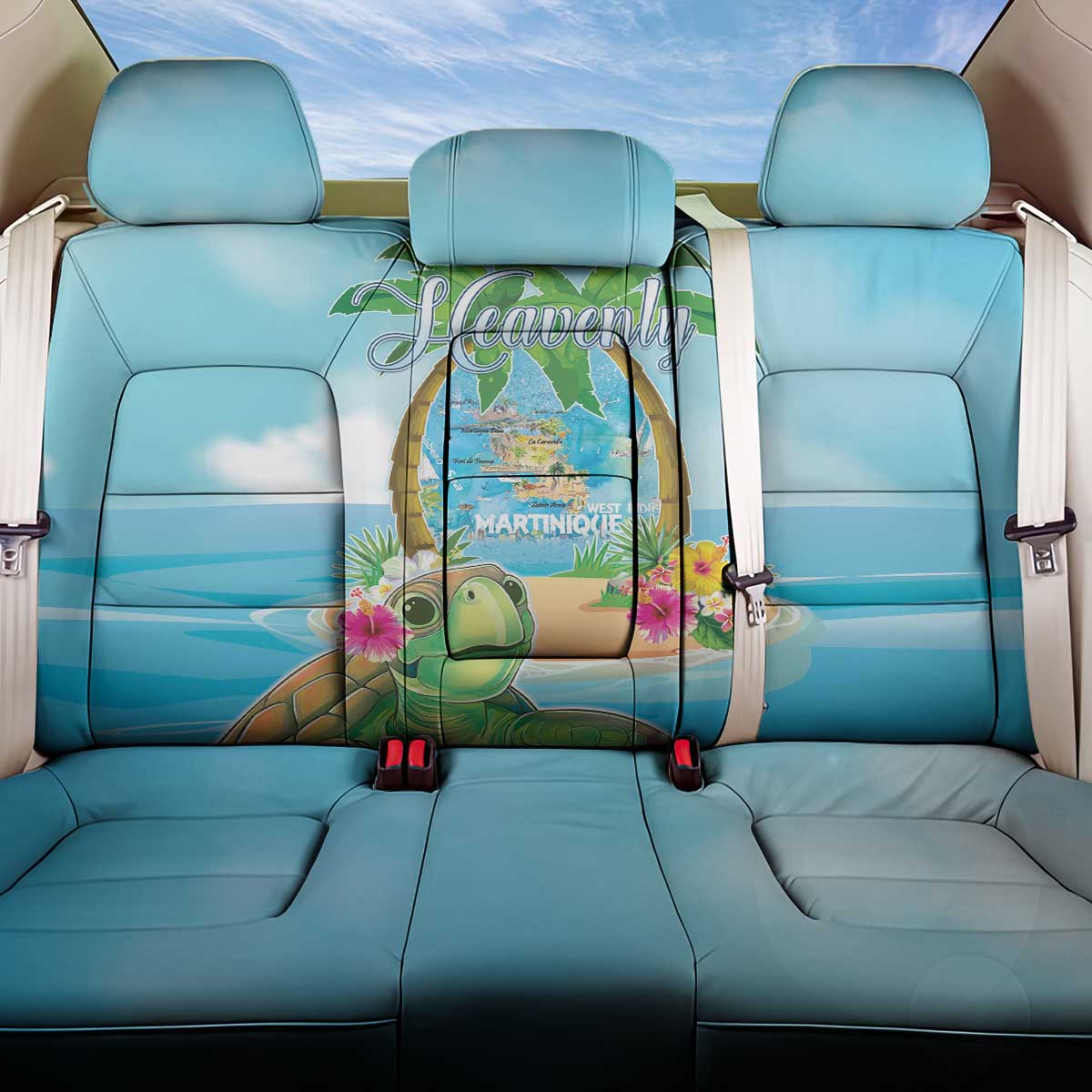 Bonjou Martinique Back Car Seat Cover Welcome To Heaven