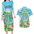 Bonjou Martinique Couples Matching Long Sleeve Bodycon Dress and Hawaiian Shirt Welcome To Heaven