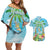 Bonjou Martinique Couples Matching Off Shoulder Short Dress and Hawaiian Shirt Welcome To Heaven