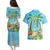 Bonjou Martinique Couples Matching Puletasi and Hawaiian Shirt Welcome To Heaven