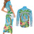 Bonjou Martinique Couples Matching Short Sleeve Bodycon Dress and Long Sleeve Button Shirt Welcome To Heaven