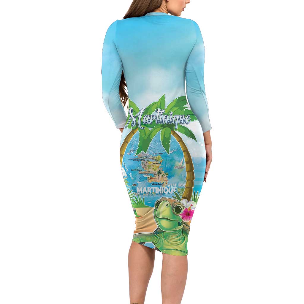 Bonjou Martinique Family Matching Long Sleeve Bodycon Dress and Hawaiian Shirt Welcome To Heaven