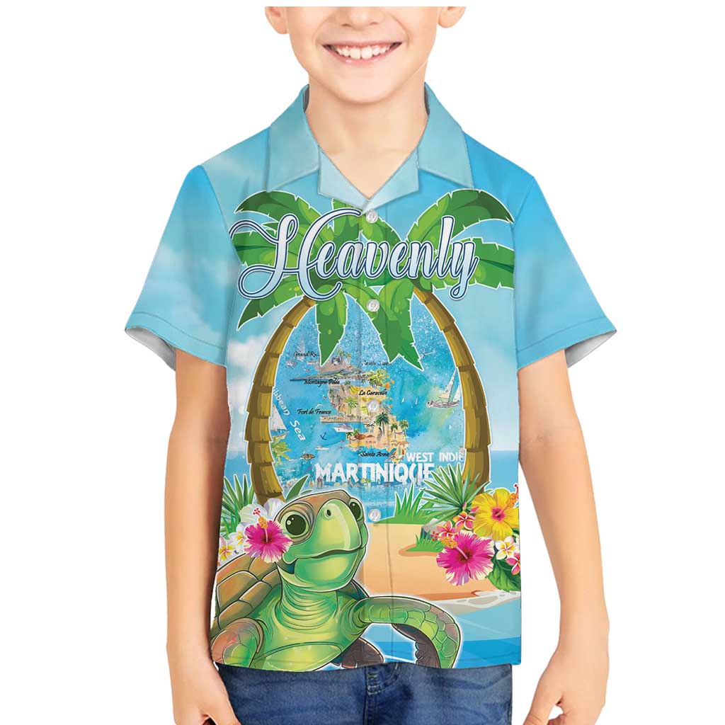 Bonjou Martinique Family Matching Mermaid Dress and Hawaiian Shirt Welcome To Heaven
