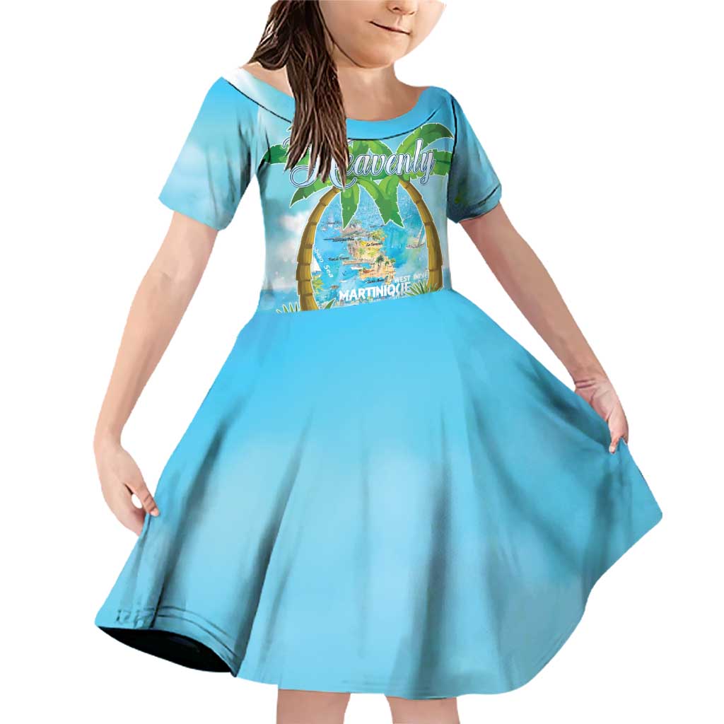 Bonjou Martinique Family Matching Off Shoulder Short Dress and Hawaiian Shirt Welcome To Heaven