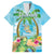 Bonjou Martinique Family Matching Off Shoulder Short Dress and Hawaiian Shirt Welcome To Heaven