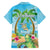 Bonjou Martinique Family Matching Short Sleeve Bodycon Dress and Hawaiian Shirt Welcome To Heaven