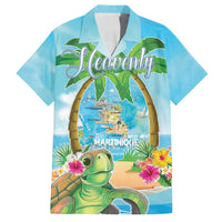 Bonjou Martinique Family Matching Summer Maxi Dress and Hawaiian Shirt Welcome To Heaven