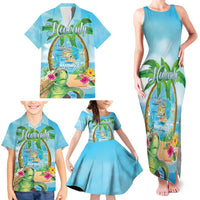 Bonjou Martinique Family Matching Tank Maxi Dress and Hawaiian Shirt Welcome To Heaven