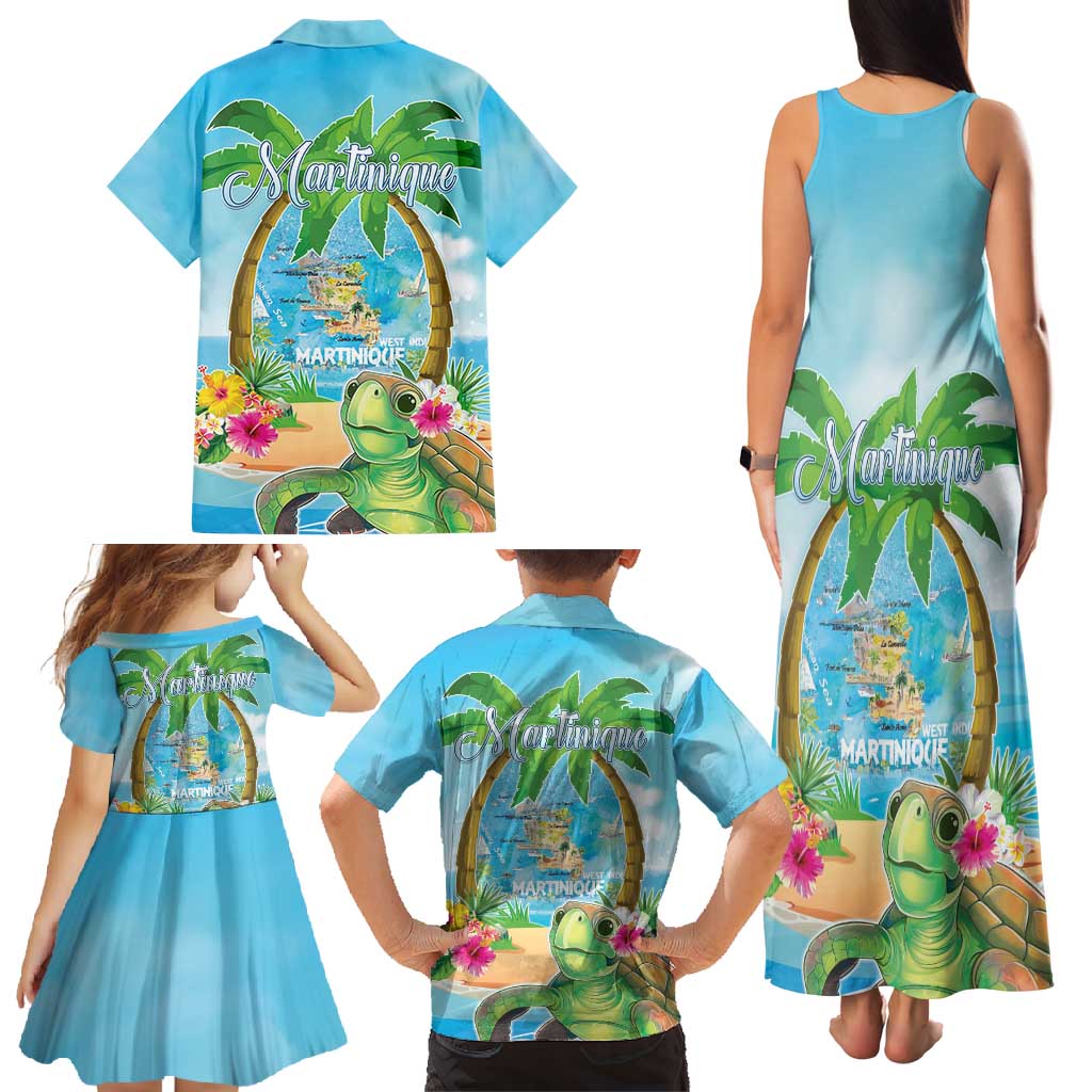 Bonjou Martinique Family Matching Tank Maxi Dress and Hawaiian Shirt Welcome To Heaven