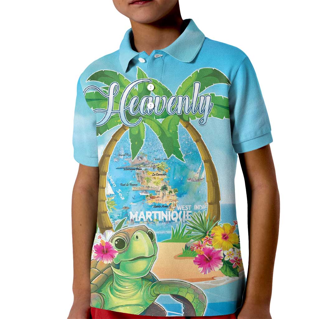Bonjou Martinique Kid Polo Shirt Welcome To Heaven