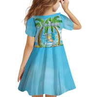 Bonjou Martinique Kid Short Sleeve Dress Welcome To Heaven