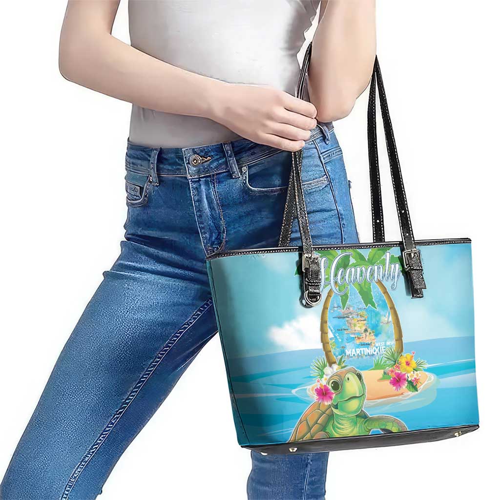 Bonjou Martinique Leather Tote Bag Welcome To Heaven