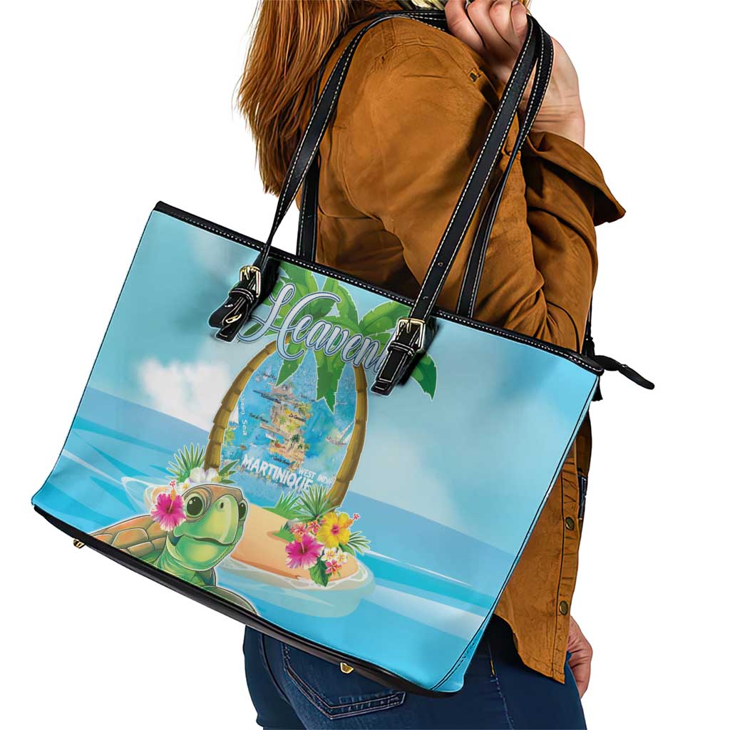 Bonjou Martinique Leather Tote Bag Welcome To Heaven