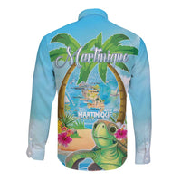Bonjou Martinique Long Sleeve Button Shirt Welcome To Heaven