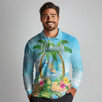 Bonjou Martinique Long Sleeve Polo Shirt Welcome To Heaven