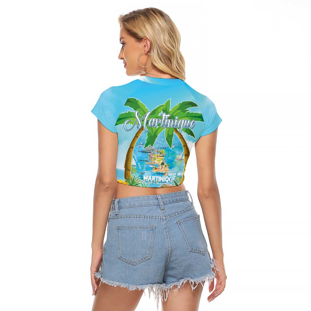 Bonjou Martinique Raglan Cropped T Shirt Welcome To Heaven