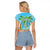 Bonjou Martinique Raglan Cropped T Shirt Welcome To Heaven
