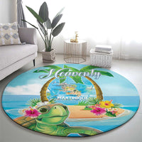 Bonjou Martinique Round Carpet Welcome To Heaven