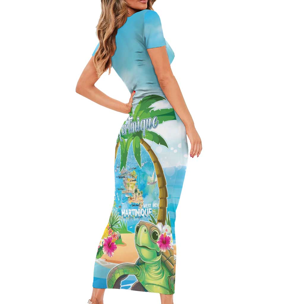 Bonjou Martinique Short Sleeve Bodycon Dress Welcome To Heaven