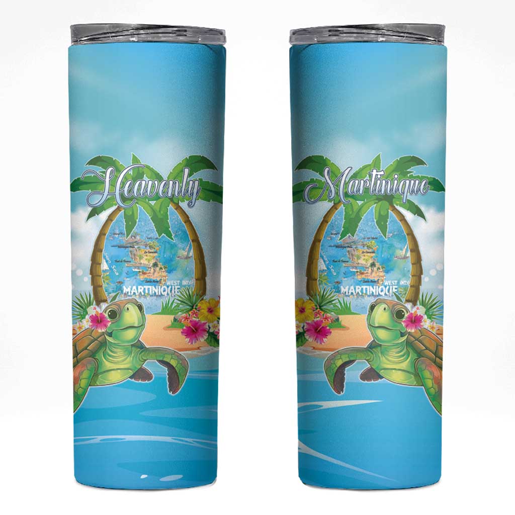 Bonjou Martinique Skinny Tumbler Welcome To Heaven