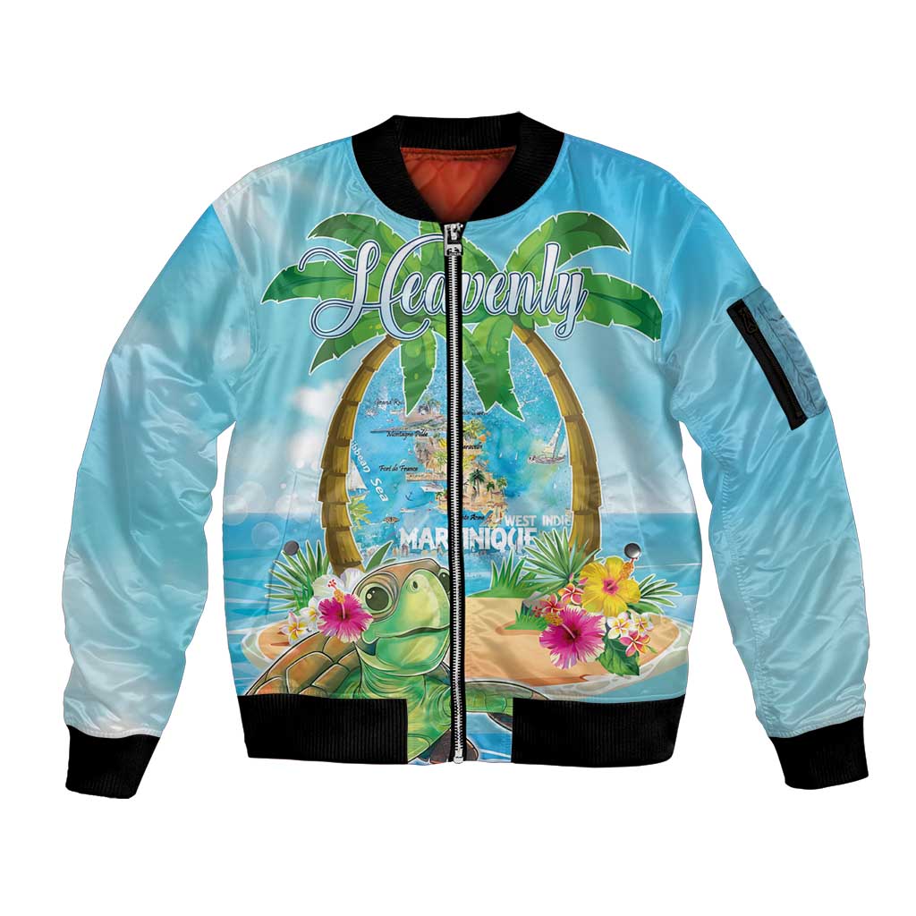 Bonjou Martinique Sleeve Zip Bomber Jacket Welcome To Heaven