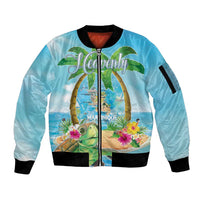 Bonjou Martinique Sleeve Zip Bomber Jacket Welcome To Heaven