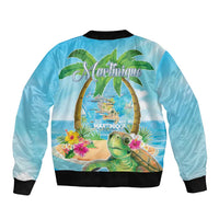 Bonjou Martinique Sleeve Zip Bomber Jacket Welcome To Heaven