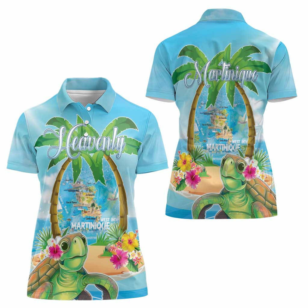 Bonjou Martinique Women Polo Shirt Welcome To Heaven