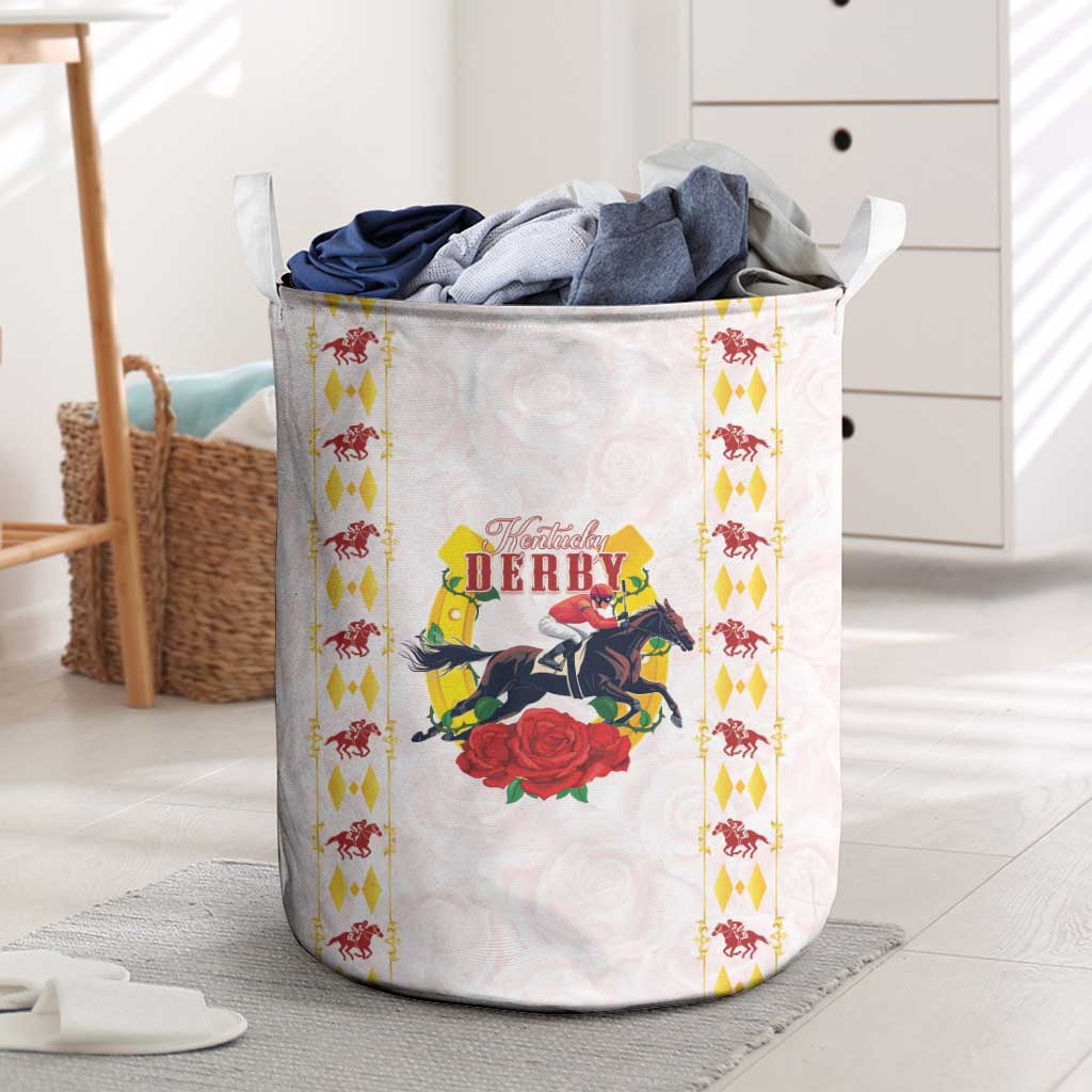 Kentucky Horse Racing Laundry Basket Rose Floral