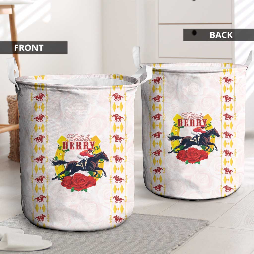 Kentucky Horse Racing Laundry Basket Rose Floral