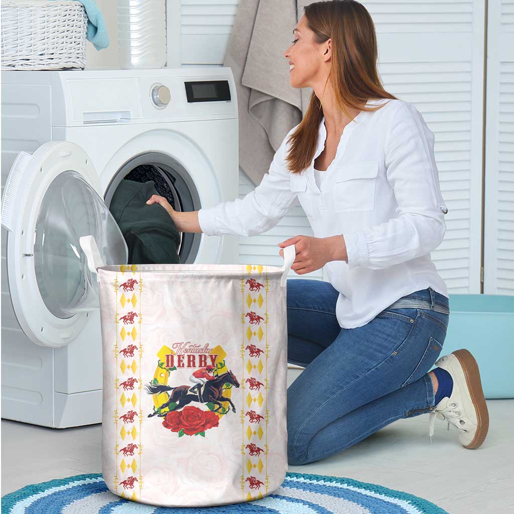 Kentucky Horse Racing Laundry Basket Rose Floral