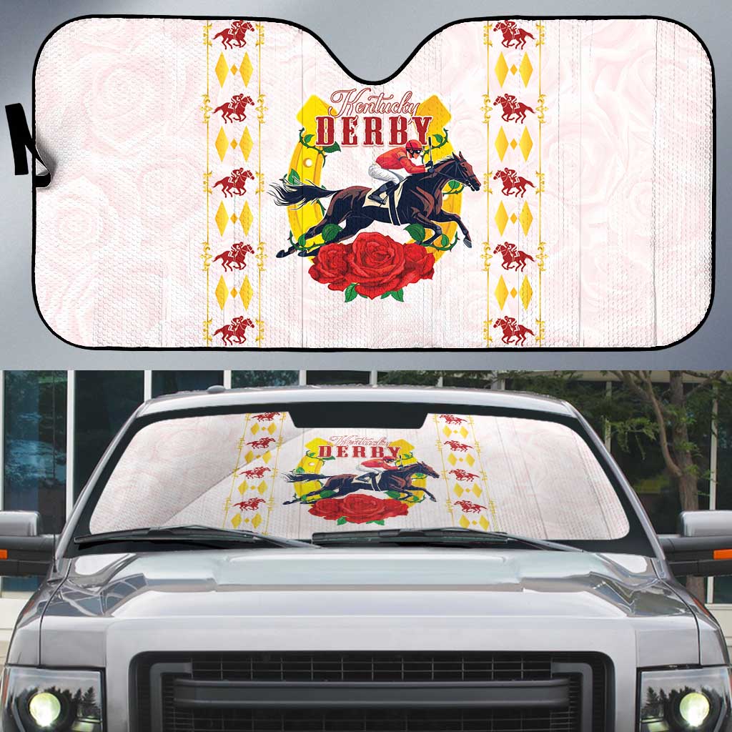 Kentucky Horse Racing Auto Sun Shade Rose Floral