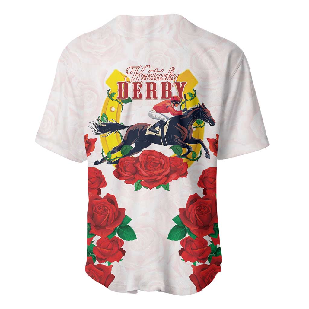 Kentucky Horse Racing Baseball Jersey Rose Floral
