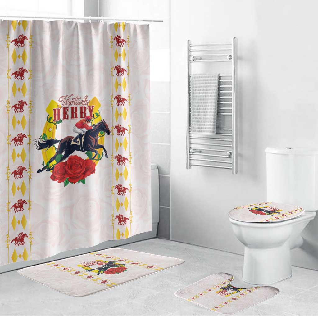 Kentucky Horse Racing Bathroom Set Rose Floral