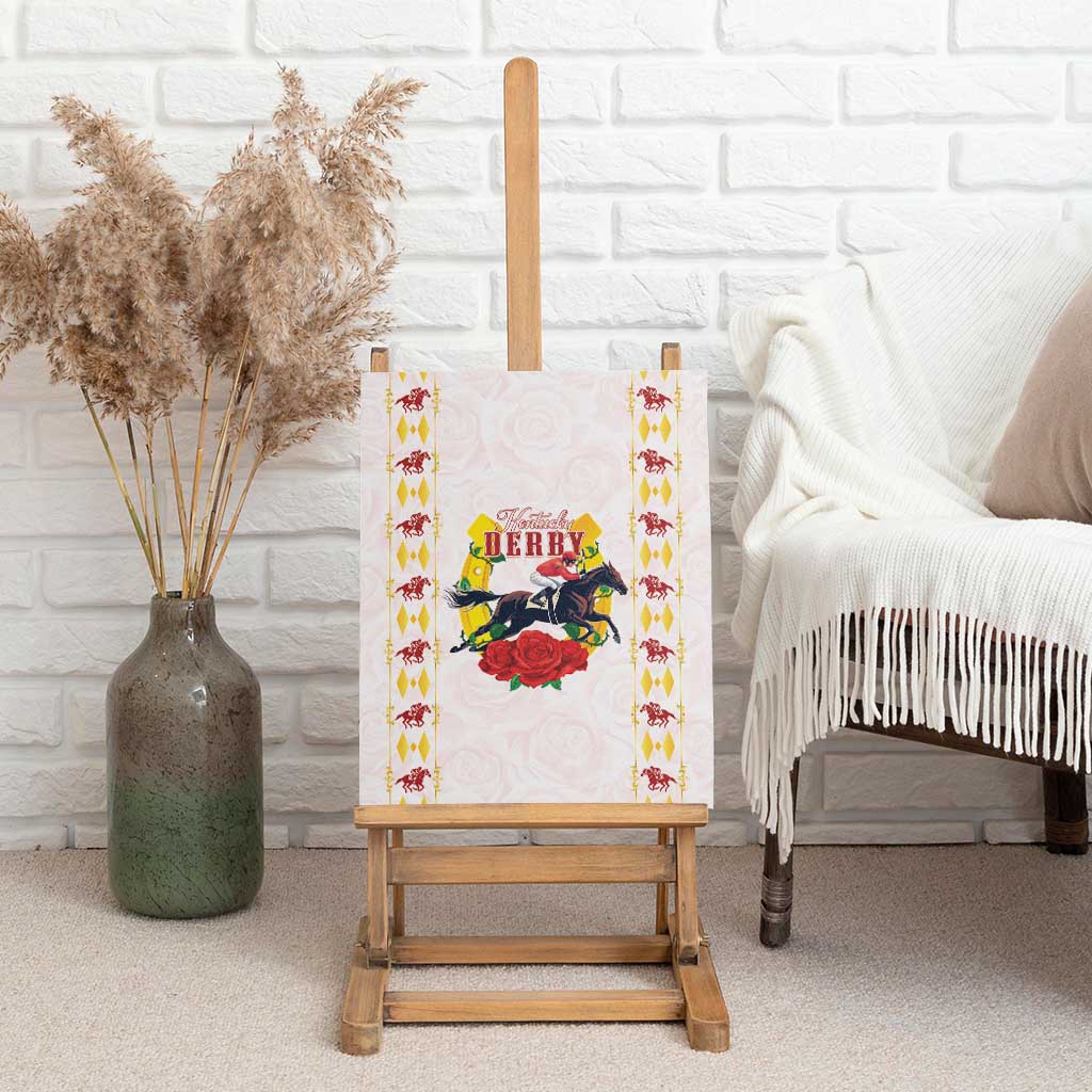 Kentucky Horse Racing Canvas Wall Art Rose Floral