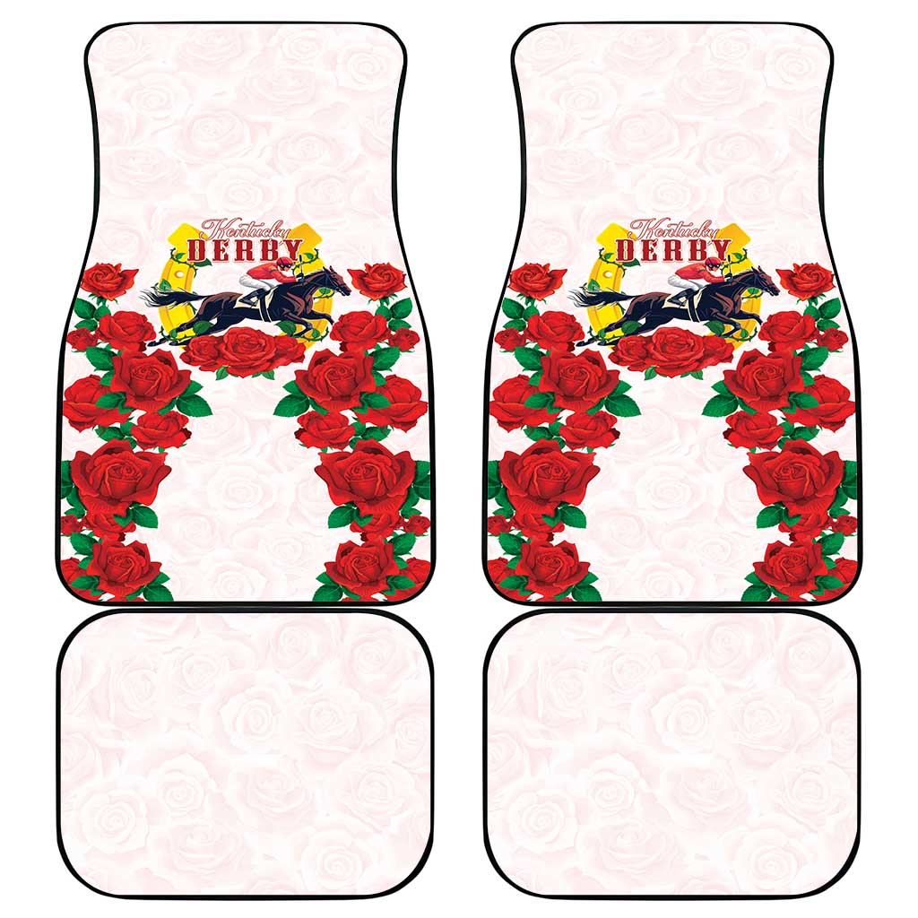 Kentucky Horse Racing Car Mats Rose Floral