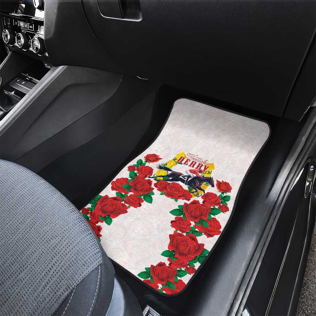 Kentucky Horse Racing Car Mats Rose Floral
