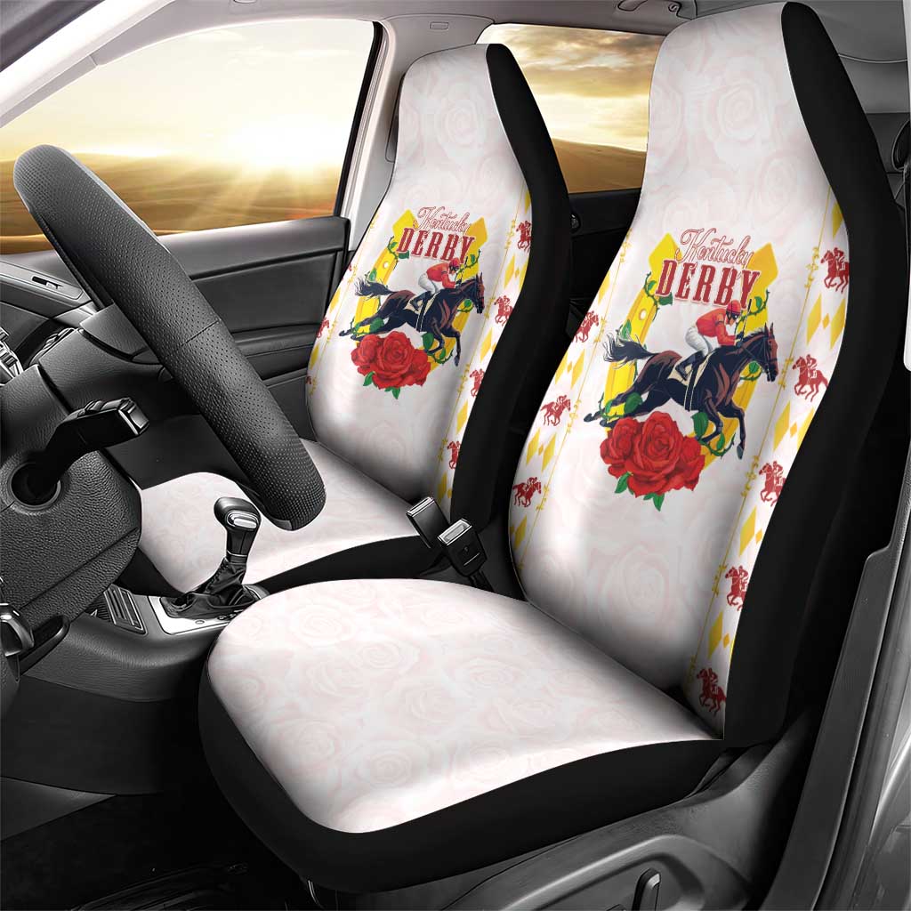 Kentucky Horse Racing Car Seat Cover Rose Floral
