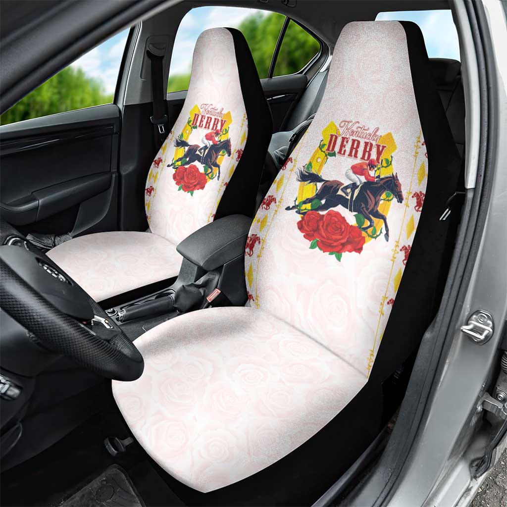Kentucky Horse Racing Car Seat Cover Rose Floral