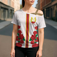 Kentucky Horse Racing Cross Shoulder Shirt Rose Floral