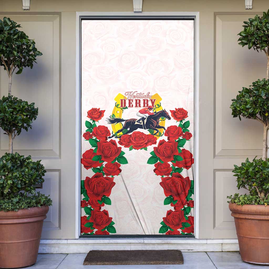 Kentucky Horse Racing Door Cover Rose Floral