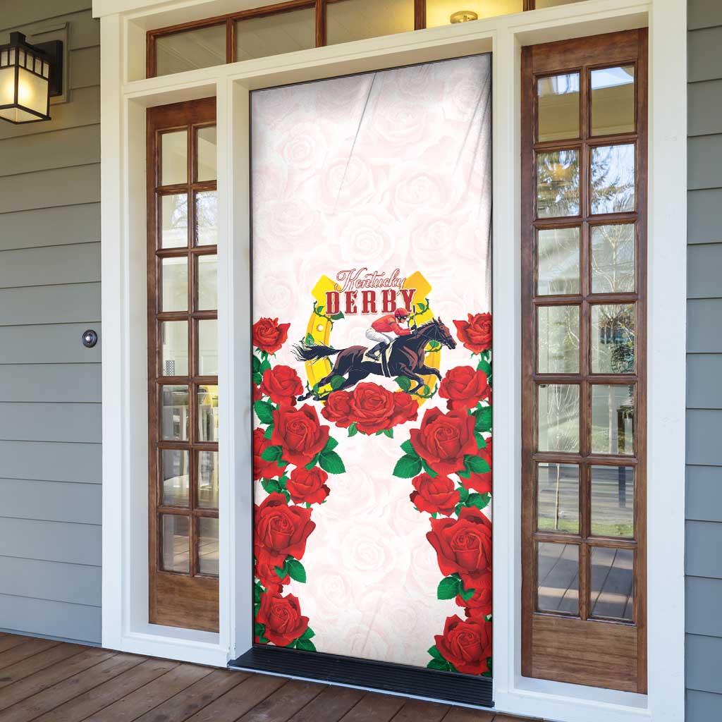 Kentucky Horse Racing Door Cover Rose Floral